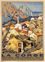 André Strauss, La Corse, 1927, poster