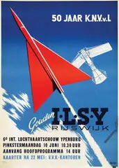H. Bulder, 50 jaar K.N.V.v.L. Gouden I.L.S.Y. Rijswijk, 1957, poster