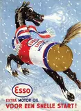Hugo Laubi, Esso extra Motor Oil, 1948, poster