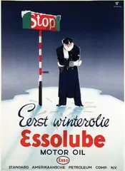 Lex ten Kley, Essolube Motor Oil Eerst winterolie, poster