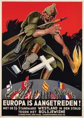 Europa is aangetreden! by Marius J. G. Thomassen, 1942, poster, sold May 2010