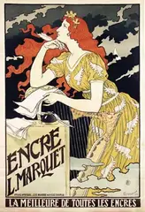 Eugene Grasset, Encre L.Marquet, 1892, poster