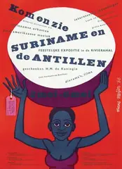 Mans Meijer, Kom en Zie Suriname en de Antillen, 1956, poster