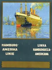Hamburg-Amerika Linie by Reinhard Heinemann, poster, sold Dec 2009