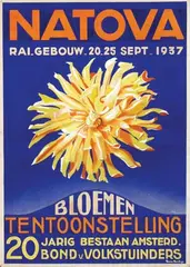 Daan Bouhuys, Natova Bloemententoonstelling RAI gebouw, 1937, poster
