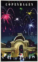 Des Asmussen, Wonderful Copenhagen Tivoli, 1956, poster