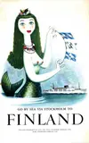 Albert Abbe, Go by sea via Stockholm to Finland, 1965, poster