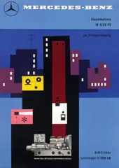 Atelier Harry Preußner, Mercedes-Benz Dieselmotoren, 1957, poster