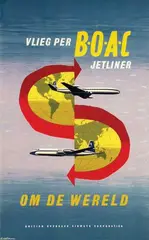 Adelman, Vlieg per B.O.A.C om de wereld, 1958, poster