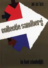 Wim Brusse, collectie sandberg, 1962, poster