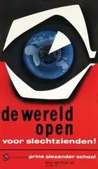 Meinte Walta, de wereld open voor slechtzienden!, 1959, poster