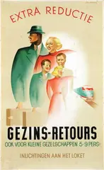 Frans Waslander, Gezins-Retours, 1939, poster