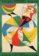 Jerzy Srokowski, Nat. Polish Dance Group, 1957, poster