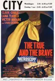 Advertising agent Suggestief, Movie: Clark Cable & Lana Turner in "The True and the Brave" (Betrayed), 1954, poster
