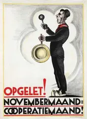 Albert P. jr. Hahn, Opgelet! Novembermaand=Coöperatiemaand!, poster