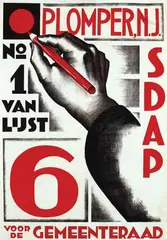 Meijer Bleekrode, SDAP Lijst 6 voor de Gemeenteraad, poster