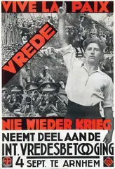 Jan Rot, Nie Wieder Krieg Int. Vredesbetooging Arnhem, 1932, poster
