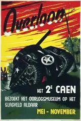 Overloon het 2e Caen bezoekt het oorlogsmuseum by Chr. Brouwers, poster, sold Dec 2009
