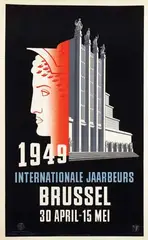 Int. Jaarbeurs Brussel by Leo Marfurt, 1949, poster, sold Dec 2009