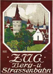 Walther Koch, Zug Berg-U Strassenbahn, 1914, poster