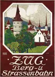 Walther Koch, Zug Berg-U Strassenbahn, 1914, poster