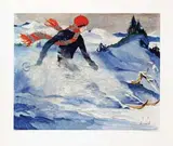 Jupp Wiertz, Without text (ski scene), poster