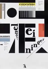 Bruno Monguzzi, Silografie Lyonel Feiniger, 1991, poster