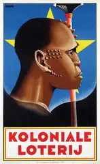 Kerels, Koloniale Loterij, poster
