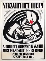 K. Vegter, Verzacht het lijden (Red Cross), 1924, poster