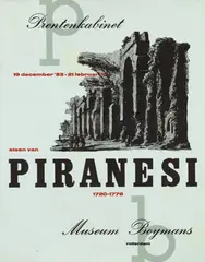 Wissing Benno, Prentenkabinet etsen van Piranesi, 1953, poster