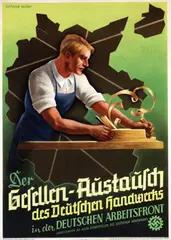 Der Gesellen-Aüsstaüsch by Lothar Wüst, poster, sold Jun 2009