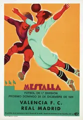 Formo, Mestalla Valencia F.C. Real Madrid, 1931, poster