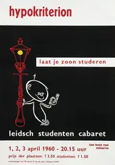 Kisman Edwin, hypokriterion, leids studenten cabaret, 1960, poster