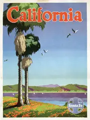 Bryn Oscar M., California Santa Fe, poster