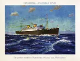 Franz K., Hamburg-Amerika Linie Motorschiffe St. Louis und Milwaukee, 1928, poster