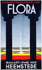 Drost Fré, Bloemententoonstelling Flora Heemstede, 1935, poster