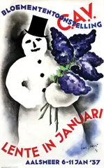 Drost Fré, Bloemententoonstelling C.A.V. Aalsmeer, 1936, poster