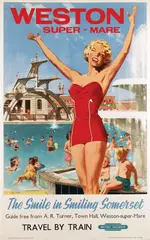 Merville, British Railways Weston Super-Mare, poster