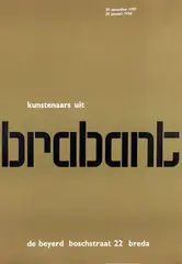Crouwel Wim, kunstenaars uit brabant, 1957, poster