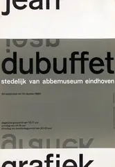 Crouwel Wim, jean dufuffet grafiek, 1960, poster