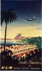 KLM South America by Meurs Ton, poster, sold Jun 2009