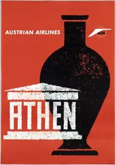 Austrian Airlines Athen by Peterseil Otto, poster, sold Jun 2009