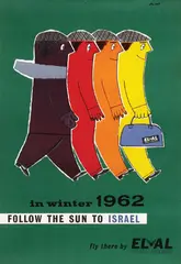 David Jean, EL AL Follow the Sun to Israël, 1962, poster