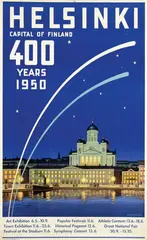 Forsström G., Helsinki 400 Years, 1950, poster