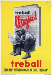 Aram Michel, treball llegiu!, 1936, poster