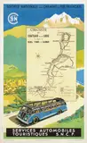 Schefer Emil A., Services Automobiles Touristiques S.N.C.F., 1938, poster