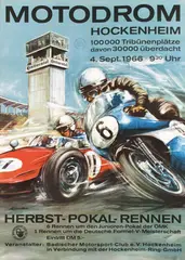 Motodrom Hockenheim by Koch E., 1966, poster, sold Jun 2009
