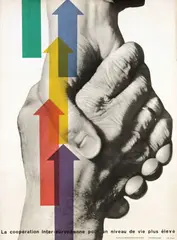 Honegger-Lavater Gottfried, La coopération inter-européenne, 1950, poster