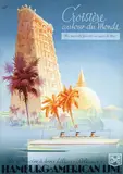 Kaske Hein, HAPAG Crossière autour du Monde, poster