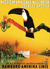 Fuss Albert, HAPAG Nach dem Amazonas, poster